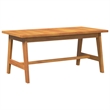 vidaXL Solid Acacia Wood Bistro Set with Cushions in Brown