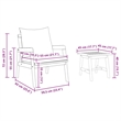 vidaXL Solid Acacia Wood Bistro Set with Cushions in Brown
