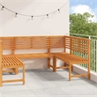 vidaXL 5 PC Solid Acacia Wood Small Garden Bench in Set in Brown