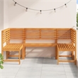 vidaXL 5 PC Solid Acacia Wood Small Garden Bench in Set in Brown