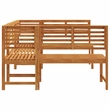 vidaXL 5 PC Solid Acacia Wood Small Garden Bench in Set in Brown