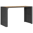 vidaXL 5 Piece Solid Acacia Wood Bar Set in Black/White/Cream