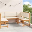 vidaXL 5 PC Solid Acacia Wood Small Garden Bench in Set in Brown