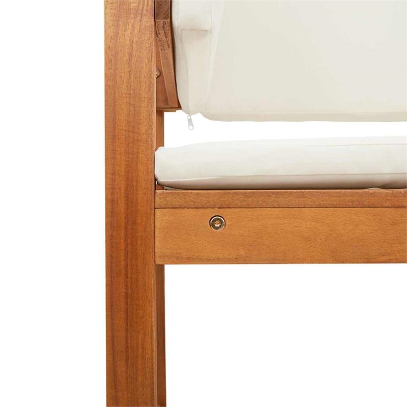 vidaXL 5 PC Solid Acacia Wood Small Garden Bench in Set in Brown