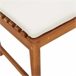 vidaXL 5 PC Solid Acacia Wood Small Garden Bench in Set in Brown