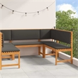 vidaXL 5 PC Solid Acacia Wood Small Garden Bench in Set in Brown