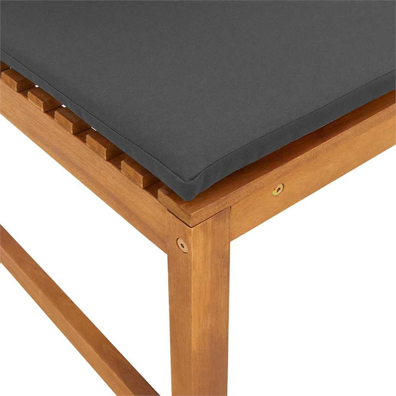 vidaXL 5 PC Solid Acacia Wood Small Garden Bench in Set in Brown