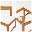 vidaXL 3 PC Solid Acacia Wood Small Garden Bench in Set in Brown