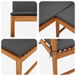 vidaXL 3 PC Solid Acacia Wood Small Garden Bench in Set in Brown