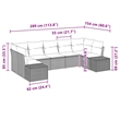 vidaXL Poly Rattan Sofa Set with Cushions in Black