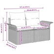 vidaXL Solid Acacia Wood Sofa Set with Cushions in Beige