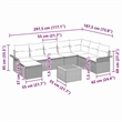 vidaXL Solid Acacia Wood Sofa Set with Cushions in Beige