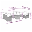 vidaXL Solid Acacia Wood Sofa Set with Cushions in Beige