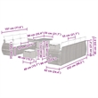 vidaXL Solid Acacia Wood Sofa Set with Cushions in Black