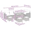 vidaXL Solid Acacia Wood Sofa Set in Black