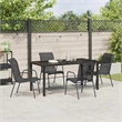 vidaXL Steel Dining Set in Black