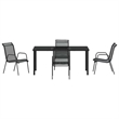 vidaXL Steel Dining Set in Black