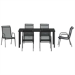 vidaXL Steel Dining Set in Black