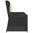 vidaXL Poly Rattan Garden Bench in Black