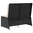 vidaXL Poly Rattan Garden Bench in Black