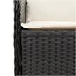 vidaXL Poly Rattan Garden Bench in Black