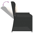 vidaXL Poly Rattan Garden Bench in Black