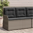 vidaXL Poly Rattan Garden Bench in Gray