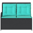 vidaXL Poly Rattan Garden Bench in Black