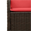 vidaXL Poly Rattan Garden Bench in Brown
