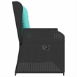 vidaXL Poly Rattan Garden Bench in Black