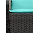vidaXL Poly Rattan Garden Bench in Black