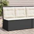vidaXL Poly Rattan Small Garden Bench in Black