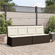 vidaXL Poly Rattan Small Garden Bench in Brown