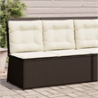 vidaXL Poly Rattan Small Garden Bench in Brown