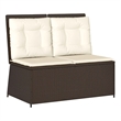 vidaXL Poly Rattan Small Garden Bench in Brown