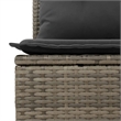 vidaXL Poly Rattan Small Garden Bench in Gray