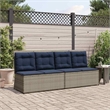 vidaXL Poly Rattan Small Garden Bench in Gray