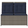 vidaXL Poly Rattan Small Garden Bench in Gray