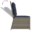 vidaXL Poly Rattan Small Garden Bench in Gray