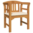 vidaXL Solid Acacia Wood Lounge Set with Cushions in Borwn