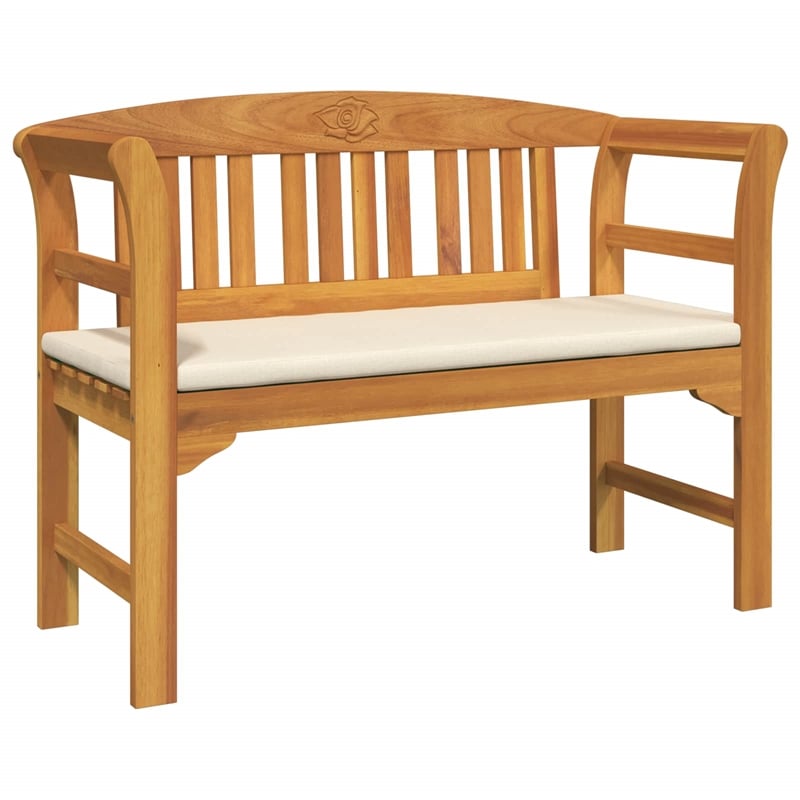 vidaXL Solid Acacia Wood Lounge Set with Cushions in Borwn