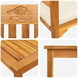 vidaXL Solid Acacia Wood Lounge Set with Cushions in Borwn