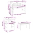 vidaXL Solid Acacia Wood Lounge Set with Cushions in Borwn