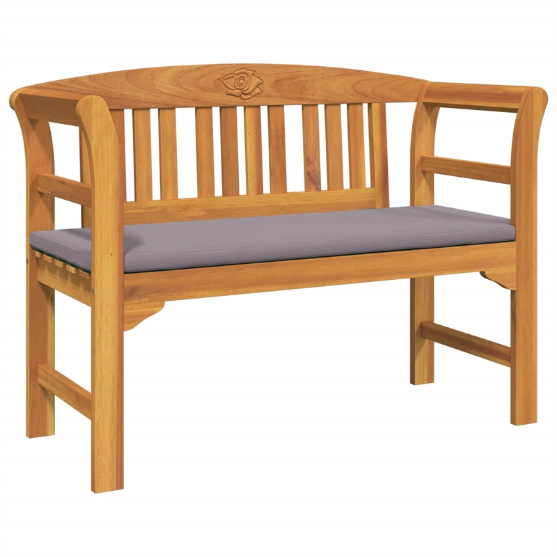 vidaXL Solid Acacia Wood Lounge Set with Cushions in Borwn