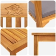 vidaXL Solid Acacia Wood Lounge Set with Cushions in Borwn