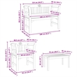 vidaXL Solid Acacia Wood Lounge Set with Cushions in Borwn