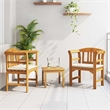 vidaXL Solid Acacia Wood Lounge Set with Cushions in Borwn