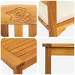 vidaXL Solid Acacia Wood Lounge Set with Cushions in Borwn