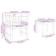 vidaXL Solid Acacia Wood Lounge Set with Cushions in Borwn