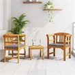vidaXL Solid Acacia Wood Lounge Set with Cushions in Borwn